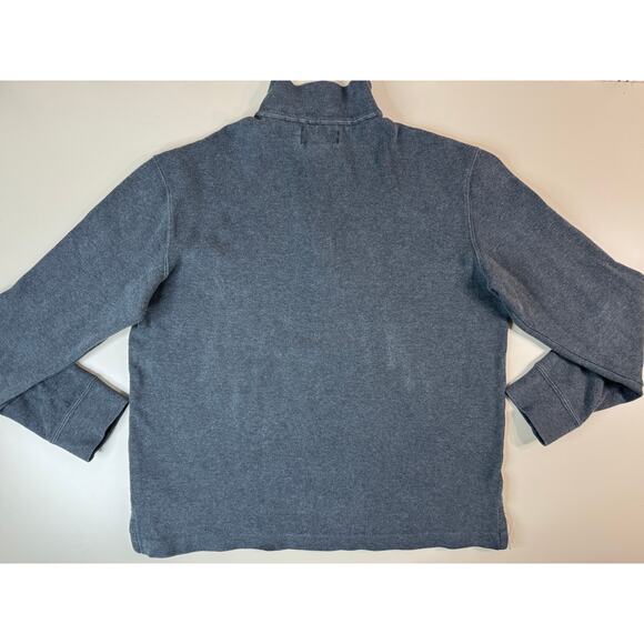 VTG Polo Ralph Lauren Men’s Medium 1/4 Zip Pullover Sweater Grey Mariana Islands - Picture 7 of 11